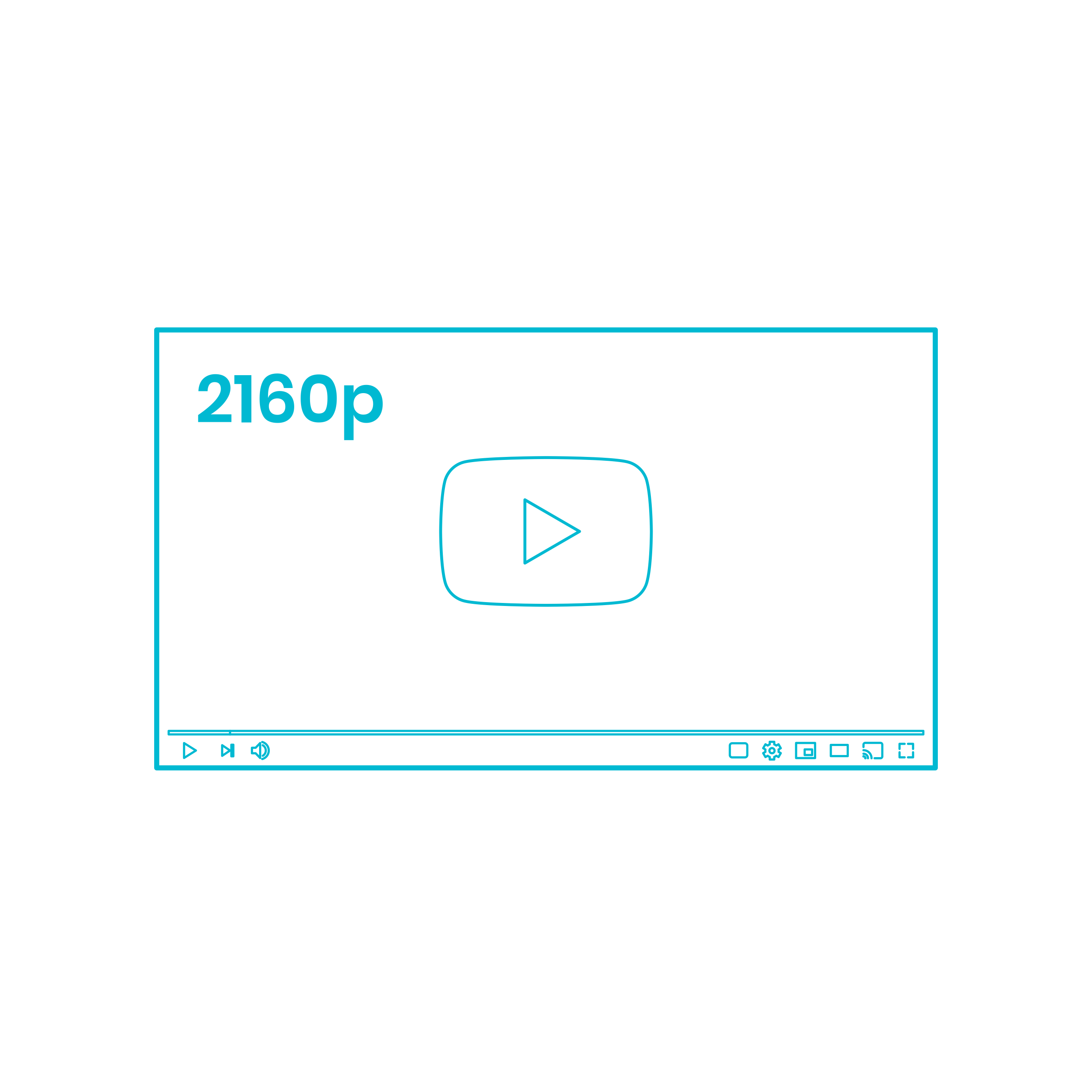 Digital Youtube Video 2160P Sticker Outline Svg File Free Vectors